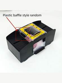 洗牌机 2/4 副牌自动电动扑克牌洗牌机电池供电扑克洗牌机适合家庭聚会游戏 - 彩色 - 查看 2