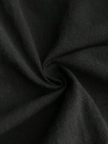 Elaquor Plus Size Solid Color Deep V-Neck Long Sleeve Tie Waist Dress Clothes For Women Spring - Black - View 6