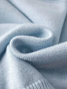 Souflis Souflis 女婴蝴蝶结装饰长袖针织开衫和针织裙两件套 - 淺藍色 - 查看 6