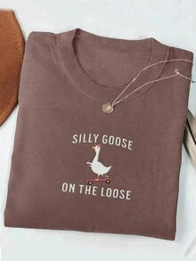 Women Round Neck Short Sleeve T-Shirt, Fashionable & Suitable For Summer, Christmas