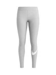 Nike Essential Swoosh Graphic Womem's Leggings Grey - Grey - View 1