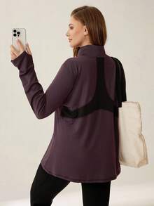 Auralis Athleisure Plus Size Zipper Front Sports Jacket, Tracksuit, Jersey Shirt, Women's Sportswear For Winter, Winter Sportswear