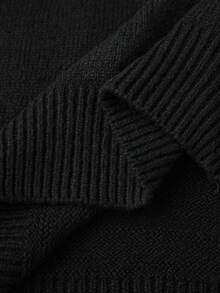 Formmaro Men's Crew Neck Sweater, Long Sleeve Knit Pullover For Casual Wear, Home, Work Commute, Gift For Boyfriend/Family, Autumn/Winter Christmas - Black - View 6