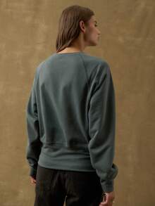 Nöista Dusty Blue Paris-Print Sweatshirt For Women,Relaxed Fit Dropped Shoulders Ribbed Cuffs,Autumn Streetwear Casual School Back-To-School Cozy Winter Top - Dark Grey - View 2