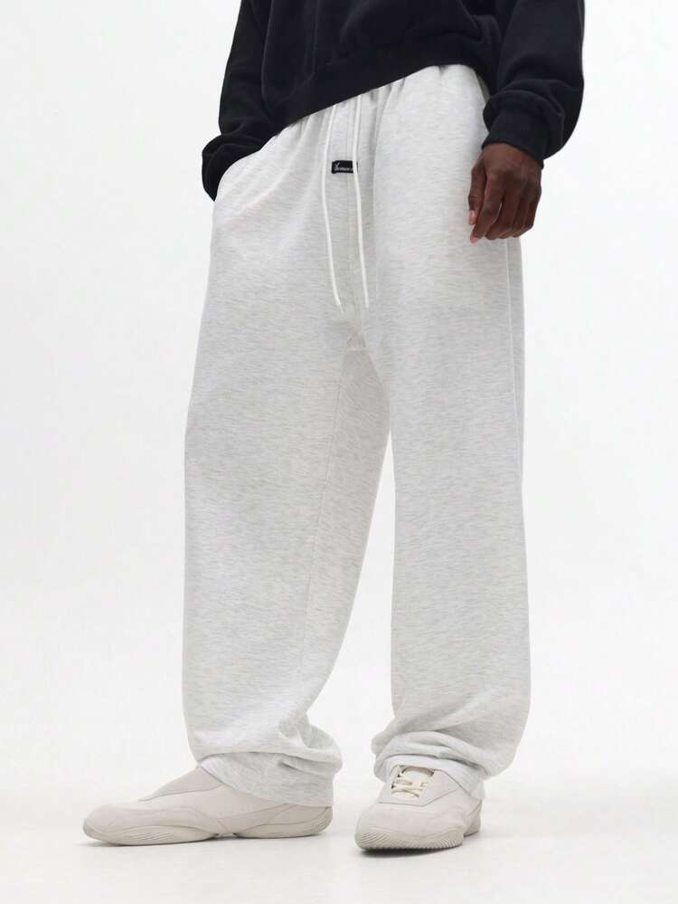 Relaxed Fit Sweatpants With Elastic Drawstring Waist