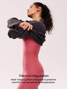 LUVLETTE Women's Thermal Underwear Ultra-Soft Base Layer Cold Weather Warm Winter PJ Set V-Neck Top And Long Bottoms - Brownish Red Lightweight And Warm Set Pajama Sets