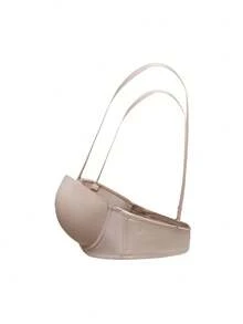 SHAPORA Wireless, Padded, Invisible, Skin-Tone, Asymmetric Shoulder, Minimalist Casual Women's Bra - Apricot - View 6