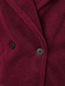 EgrlEra Women's Burgundy Loose Fit Short Jacket - Burgundy - View 5