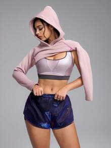 Innovista Conjunto de mono sin costuras para mujer con sujetador incorporado, almohadillas extraíbles, elástico, yoga, gimnasio, mono de una pieza, traje de ejercicio, color morado encantador, transpirable, control de abdomen, diseño potenciador, ropa deportiva diaria - Morado - Ver 4