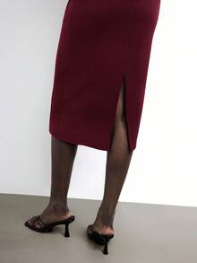 Maija Đầm dạ hội màu đỏ tía mới cho mùa Xuân/Hè, cổ chữ V, vai rộng, có đệm mút, xếp ly phía trước, hở vai, thanh lịch và sang trọng, thích hợp cho lễ hội Carnival, Ngày Valentine, các dịp trang trọng, lễ hội âm nhạc hoặc đi làm trong thành phố. - Màu Đỏ Sâu - Xem 7