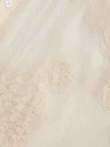 SHEIN LUNE 大码女式针织系带袖口长袖衬衫，复古风，夏季，90年代复古风，春假，伊比沙岛版型，海滩/海滩夏季波西米亚风复古风夏季春假锐舞节春假 - 淡黃色 - 查看 6