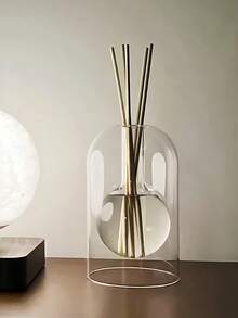 1pc Glass Flameless Essential Oil Diffuser, Home & Bedroom Fragrance Aromatherapy Dispenser, Bathroom Odor Eliminator, Fragrance Decor Bottle