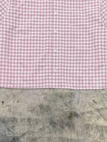 AXEPEAK Men's Plaid Short Sleeve Shirt, Suitable For Summer, Streetwear Edition - Pink - View 7