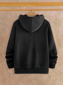 Manfinity NXTstreet 2件套男士秋冬鬼脸水钻印花连帽衫套装 - 黑色 - 查看 8