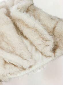 Y2K Amplova 女式大翻领长袖染色尖刺长毛时尚性感人造皮草大衣，适合秋冬季派对和俱乐部 - 淺灰色 - 查看 15