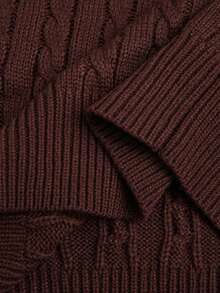 Manfinity CityGents Męski kardigan w stylu bloggera w bloki kolorów, prążkowany, z kołnierzem ze sztucznego futra, swobodny i uniwersalny, futrzany, jesienno-zimowy, z długim rękawem - Kawowy brązowy - Zobacz 8