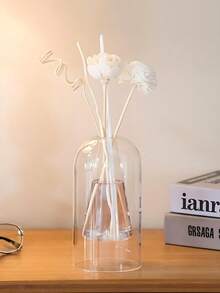 1pc Glass Flameless Essential Oil Diffuser, Home & Bedroom Fragrance Aromatherapy Dispenser, Bathroom Odor Eliminator, Fragrance Decor Bottle