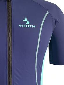 Manfinity Swimmode Men's One-Piece Short Sleeve & Shorts Lycra Swimsuit