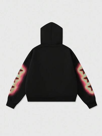 Street Life sweat-shirt à capuche imprimé graphique pour homme, coupe ample