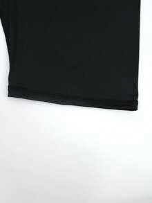 Manfinity Swimmode Men's Raglan Sleeve Round Neck Short Sleeve Casual Slim Fit Rash Guard Rashguard Men Swim Shirt For Men