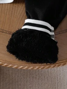 SHEIN Playful Pals 男婴条纹飞行员夹克和运动裤