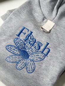 PETSIN 1 Universal Pet Hoodie For Cats And Dogs, Embroidered Daisy Hoodie, Comfortable Small Dog Clothing For Spring, Autumn, And Winter - 灰色 - 查看 6