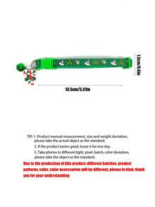 PETSIN 1 件宠物圣诞系列项圈；雪花印花铃铛项圈；圣诞系列吊坠项圈；宠物项圈；宠物用品。 - 彩色 - 查看 11