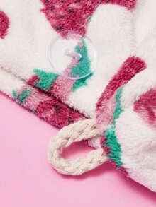 Strawberry Shortcake X SHEIN 1 件草莓印花干发巾，卡通人物刺绣，材质柔软，超强吸水，适合所有发质，礼品之选 - 彩色 - 查看 9