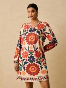 Travachic Đầm suông rộng rãi cổ chữ V họa tiết Paisley cỡ lớn cho nữ, trang phục đi nghỉ cho nữ, trang phục phương Tây cho nữ, trang phục cổ điển cho nữ, váy boho cho nữ, váy mùa xuân, trang phục nghỉ dưỡng cho nữ, váy câu lạc bộ, váy nhiệt đới, quần áo mùa xuân quần áo mùa hè trang phục mùa xuân cho nữ trang phục đi nghỉ cho nữ - Nhiều màu - Xem 3