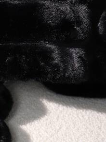 1pc Girls Soft Faux Fur Jacket, Elegant Long Sleeve Short Fitted Hooded Coat, Suitable For Autumn/Winter