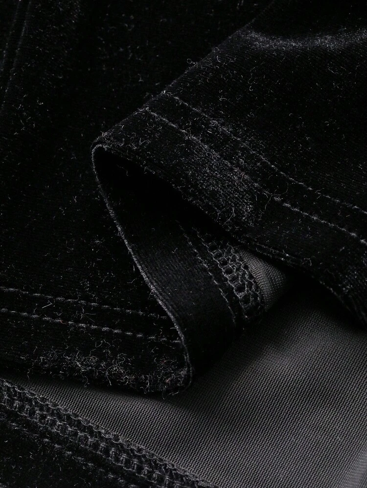 Black Velvet Dress, French Luxury Niche High-End Women's Gown Prom Dress Elegant Women Dresses