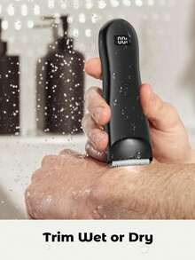 Teckwe Men's Body Trimmer, Shaver For Men, Electric Razor , Electric Inguinal And Pubic Hair Trimmer, Ceramic Blade Male Hygiene Shaver, Waterproof Wet/Dry Groomer