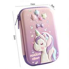 1pc Large Capacity Pencil Pouch 3D EVA School Supplies Box, New High School And Elementary School Girls' Colorful Pencil Box, Cartoon Pencil Box - Multicolor - View 2