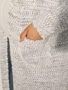 MaterniWear 孕妇落肩长袖休闲开衫，带口袋，秋季