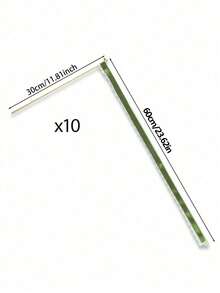 10/20/30 件丝带魔杖，配三重蕾丝丝带和金铃铛派对魔杖，派对礼品彩带丝带棒魔法仙女棒，用于婚礼装饰（绿色）