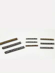 10Sets Mini Adjustable Price Tag Sets, Price Three-Dimensional Number Signs, Snap Design, Easy To Install, Can Be Used For Jewelry, Watches And Daily Office Display Price Signs, Suitable For Display Stands, Small Counters, Jewelry Retail Stores, Automatic Vending Machines, Store Decorations - Multicolor - View 1
