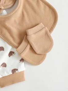 Minimalist Casual Pattern Newborn Gift Set Come Home Baby Outfits Cozy Baby Clothes Baby Clothes Neutral Warm Baby Clothes Cozy Pixies Set Fall Winter