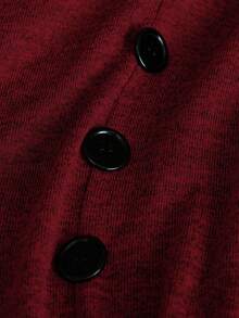 Ellevyn 大码优雅休闲长袖连帽连衣裙 - 彩色 - 查看 2