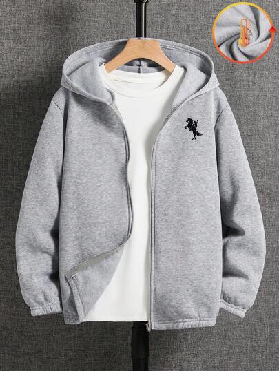 SHEIN 1-pack Tween Boy Casual Sport College Art Retro Huvjacka Med Grabbmaterial Tröja Lämplig För Barn Outfits Småbarnspojkar Kläder Tillbaka Till Skolan Pojkset Lämplig För Födelsedagsfester, Kvällsfester, Framträdanden, Bröllop, Dop, Öppningsceremonier Dagligen Lämplig För Daglig Användning Lämplig För Skolan Lämplig För Resor Lämplig För Sport Lämplig För Höst- Och Vintersäsonger