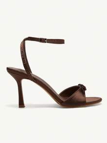 CUCCOO CHICEST 女士棕色沙丁鱼色露趾高跟凉鞋 - 銅色 - 查看 10