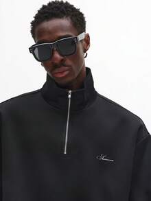 SUMWON 优质半拉链家居服套装优质冬季潜水面料运动衫慢跑套装超大羊毛运动服街头风格都市时尚休闲舒适