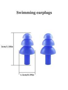 2 piezas Pinza nasal de silicona para natación, tapón de oído, impermeable y antideslizante, adecuado para entrenamiento de natación - Multicolor - Ver 4