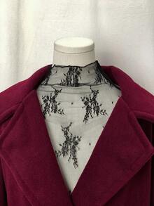 EgrlEra Women's Burgundy Loose Fit Short Jacket - Burgundy - View 4
