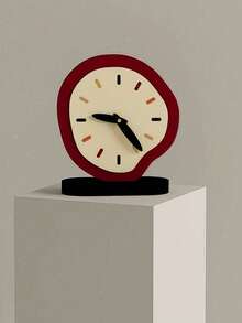 Joivida Modern Minimalist Desk Clock, Elegant Silent Non-Ticking Tabletop Clock For Living Room Decor, Bedside Alarm Clock With Date Display, Creative Resin Art Deco For Office Desk Shelf - Multicolor - View 11