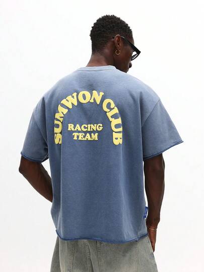 Boxy Fit Jersey Cotton Tee With Racing Team Graphics｜Sumwon