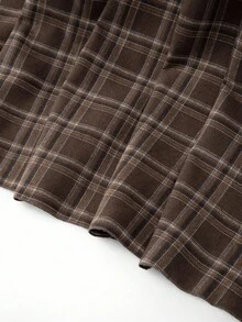 GlowEve CURVE 大码女装2025新款秋冬格子裙，A字褶裙，适合返校、毕业、情人节、音乐节、母亲节、万圣节、感恩节、复活节、国庆节、舞会、约会、派对、婚礼、户外活动