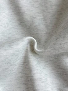 Genkimix Kids Young Girls Preppy 2-In-1 Collared Sweatshirt, Grey Letter Graphic Mock Neck Pullover Top Layered With White Shirt Hem - Light Grey - View 7