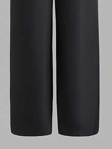 Women's Colorblock Front Open Cardigan And Solid Wide Leg Pants Set