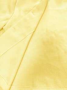 Pariaura 优雅法式编织圆领长袖常规版型女士绿色夹克，夏季新品 - 淡黃色 - 查看 7