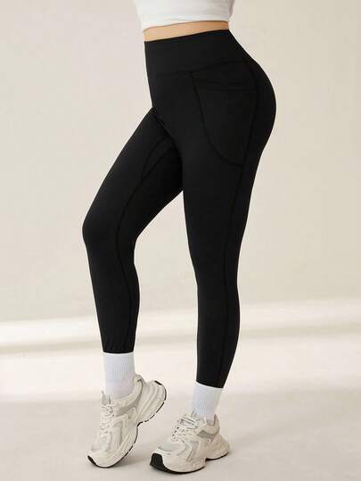 Auralis Mallas deportivas con bolsillo para teléfono, pantalones de chándal, joggers para mujer, pantalones de chándal para mujer, ropa deportiva de invierno para mujeres de talla grande